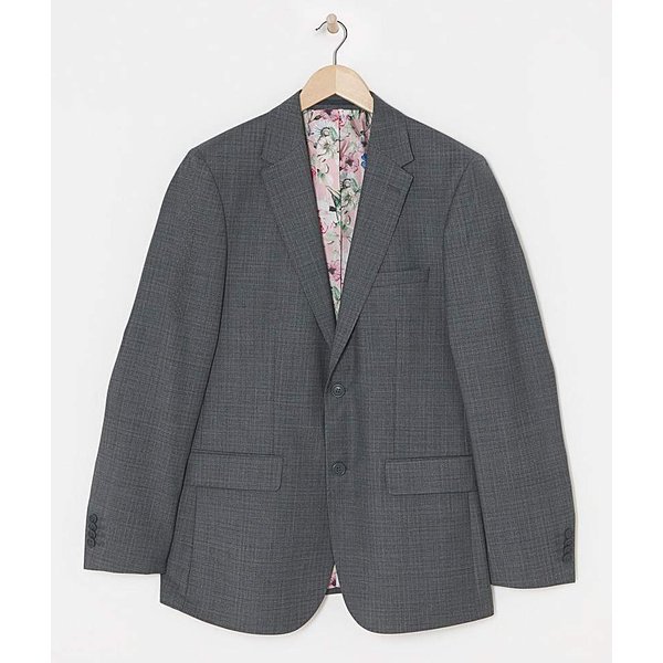 William Hunt Textured Grey Suit Jacket