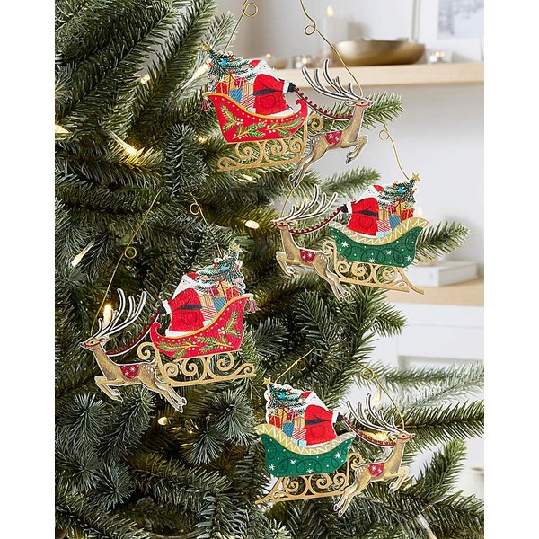 Gisela Graham Santa with Sleigh