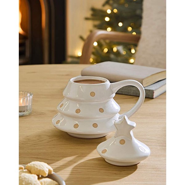 Christmas Tree Mug with Lid