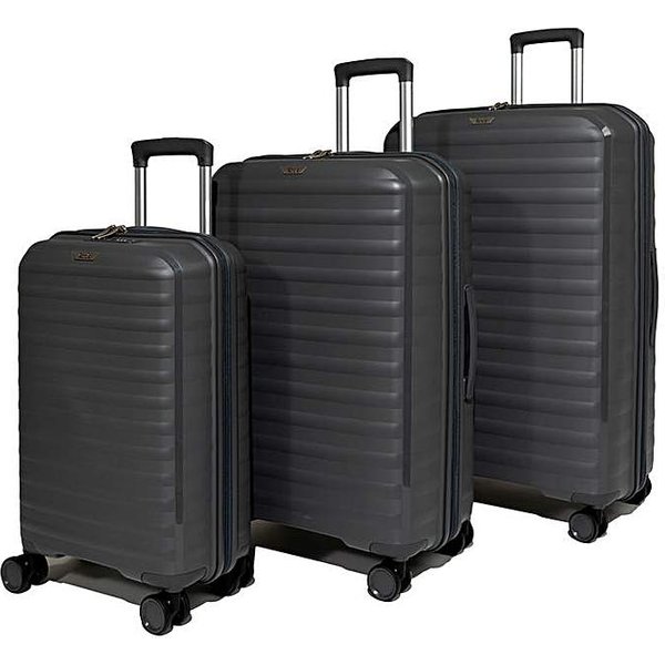 Rock Oslo 3pc Luggage Set Charcoal - Rock - Size: 3-Piece Set