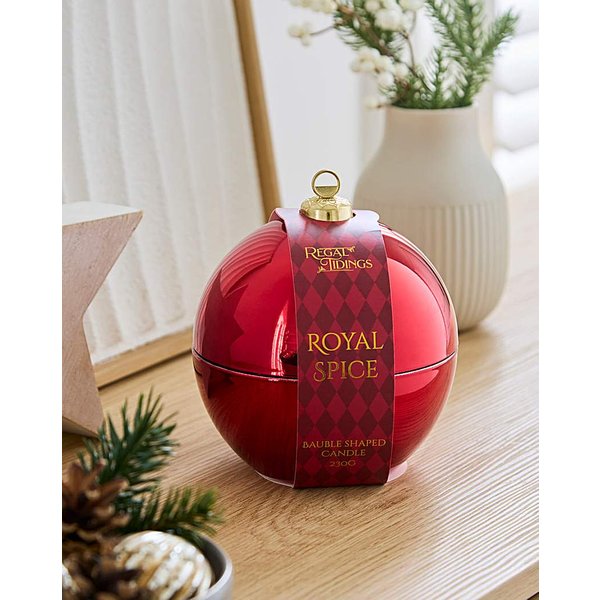 Glass Bauble Candle - Cinnamon Apple