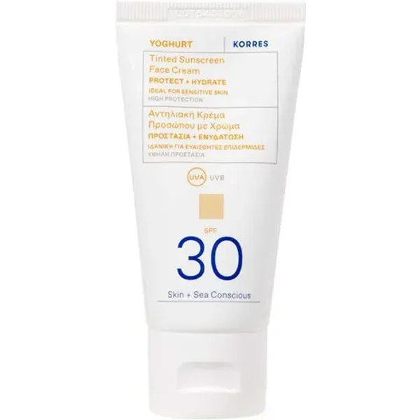 Korres Yoghurt Tinted Sunscreen Face Cream SPF 30 50ml