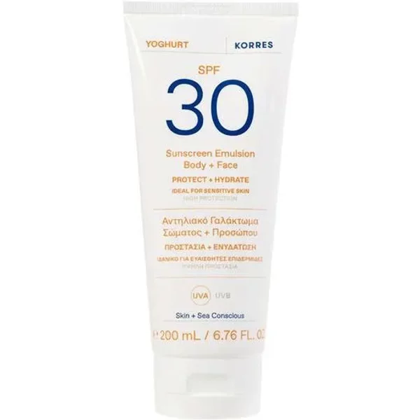 Korres Yoghurt Sunscreen Emulsion Body + Face SPF 30 200ml