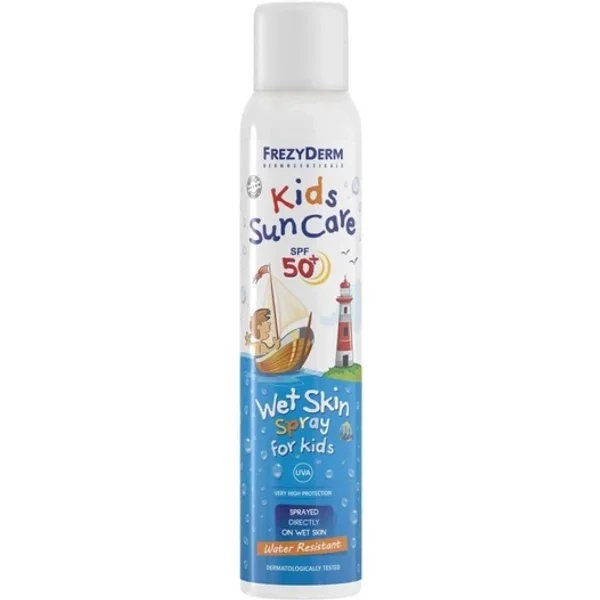 FrezyDerm Sun Care Kids Lotion Wet Skin Spray SPF 50+ 200ml