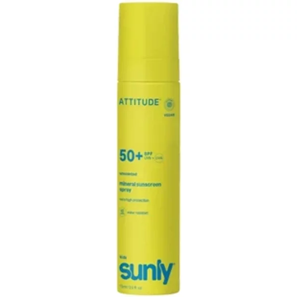 Attitude Sunly Kids Unscented Mineral Sunscreen Spray SPF 50+ 75ml