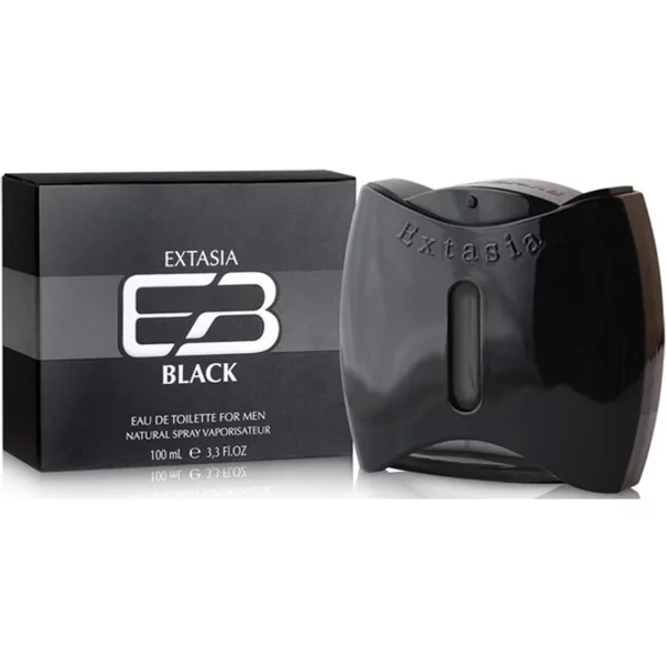 New Brand Extasia Black For Men Eau De Toilette 100ml