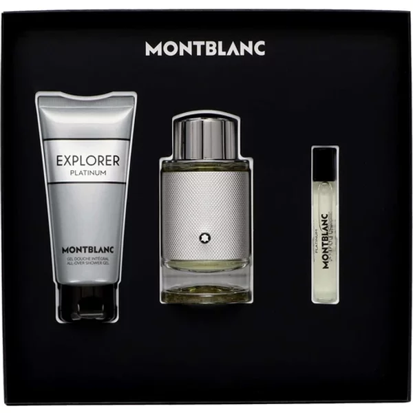 Montblanc Explorer Platinum Gift Set 100ml EDP + 100ml Shower Gel + 7.5ml EDP