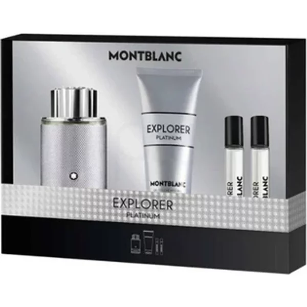 Montblanc Explorer Platinum Gift Set 100ml Eau De Parfum + 100ml Shower Gel +2x 7.5ml Eau De Parfum