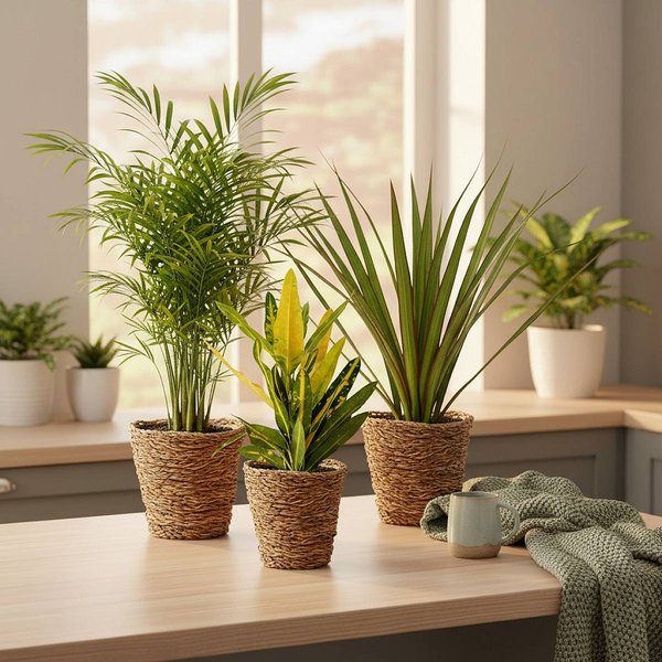 Tropisches Palmtrio