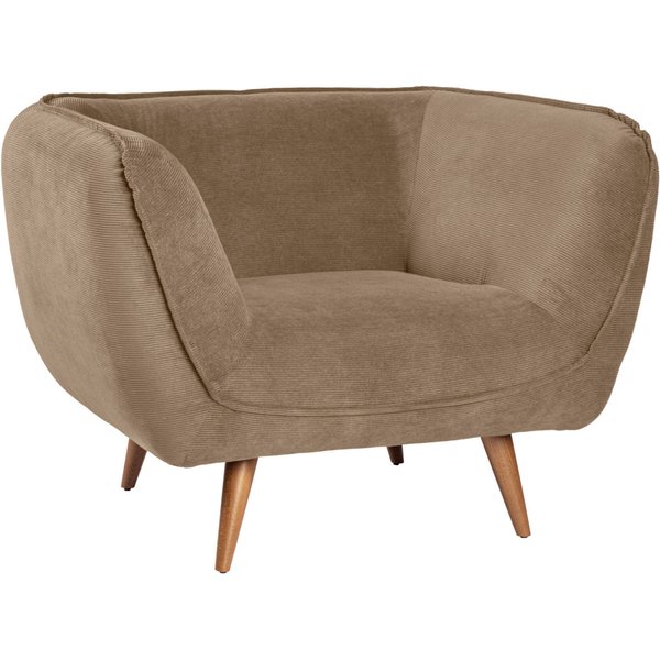 Poltrona Kelso VEGA; 110x88x76 cm (LxPxH); seduta tortora, struttura faggio