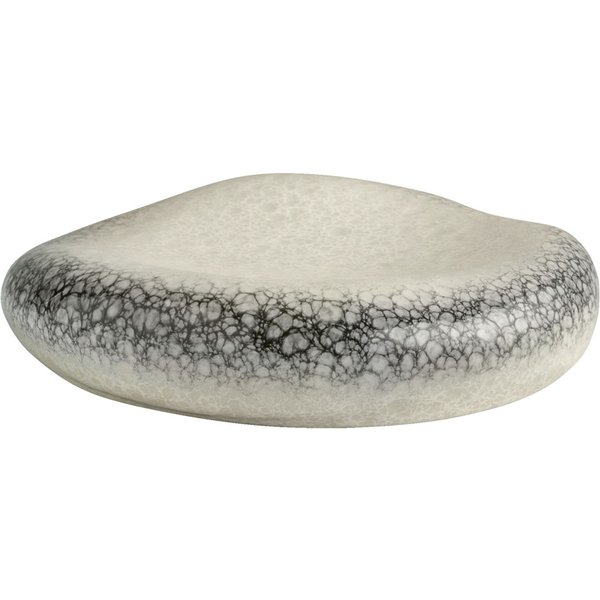 4x VEGA Piatto Showpiece Nagoya forma organica; 17x17x5 cm (LxLxH); bianco/grigio; organica; 4 pz. / Pacco