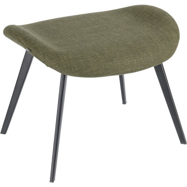VEGA Sgabello Limea; 56x47x43 cm (LxPxH); seduta verde oliva, struttura nero; rettangolare