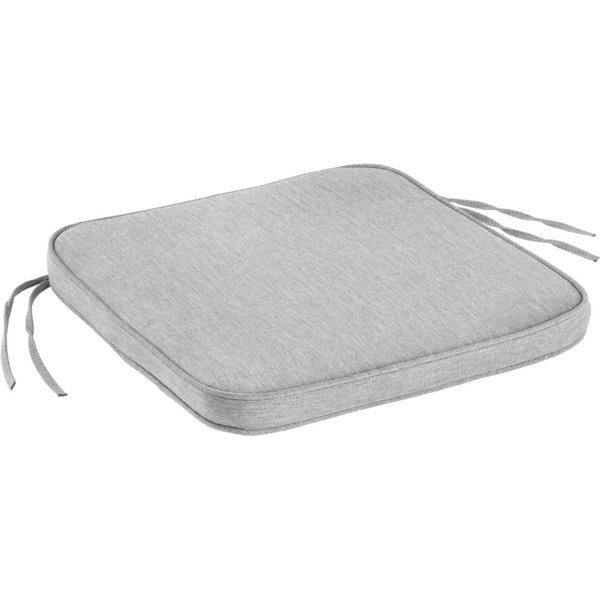 2x VEGA Cuscino per sedia Bavaria; 41x41x4 cm (LxLxH); grigio chiaro melange; tinta unita; 2 pz. / Pacco