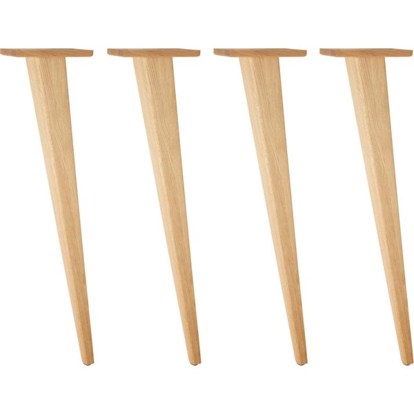 Pieds de table Duneo hauts VEGA; 73.4 cm (H); chêne/naturel; forme conique; 4 pièce(s) / Lot