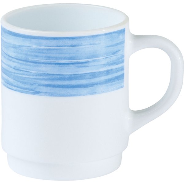 Tazza cappuccino Brush Arcoroc; 250 ml, 7.2x8.9 cm (ØxH); blu; rotonda; 6 pz. / Pacco