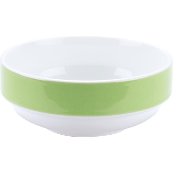 6x PULSIVA Ciotola Multi-Color; 302 ml, 12.3x5.2 cm (ØxH); bianco/verde; 6 pz. / Pacco