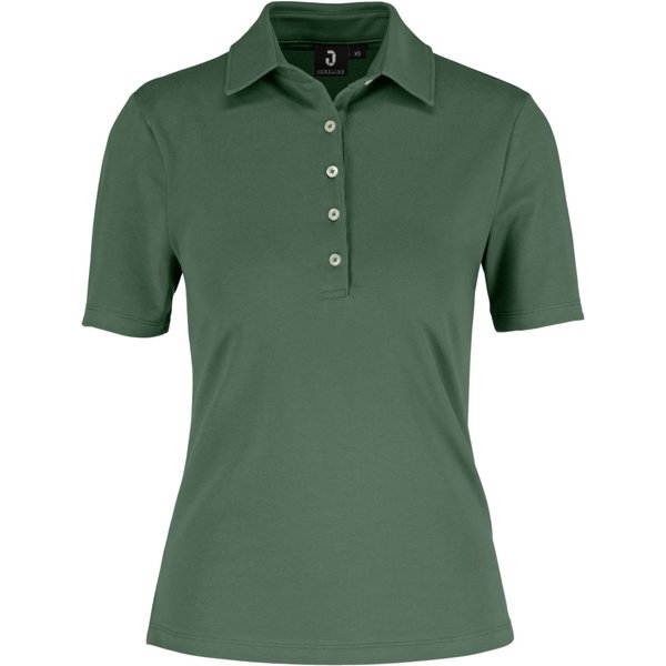 JOBELINE Polo da donna Malme maniche corte; Taglia L; verde oliva