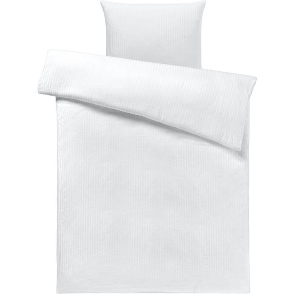 Set copripiumino e federa Satina 10 mm PULSIVA; 160x210 cm (LxL), 65x100 cm (LxL); bianco
