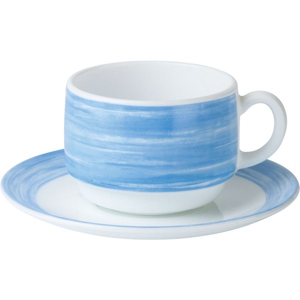 Tasse à café Brush Arcoroc; 19 cl, 7.7x5.8 cm (ØxH); bleu; rond(e); 12 pièce(s) / Lot
