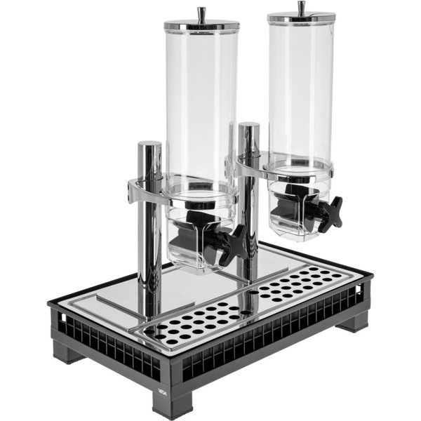 VEGA Distributeur de céréales Portland double, GN 1/1, 2x 4l; GN 1/1, 55.4x35.2x53 cm (LxlxH); anthracite/transparent; rectangulaire