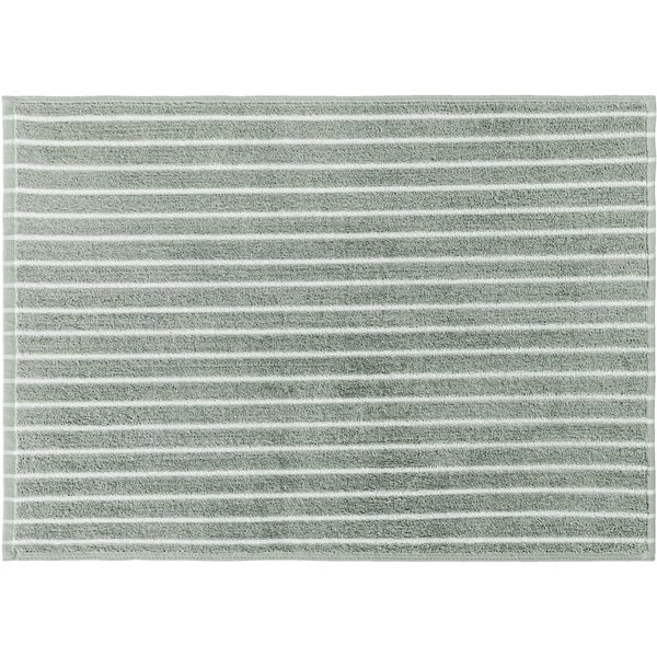 2x PULSIVA Tappetino da bagno Tinos; 50x70 cm (LxL); grigio-verde/bianco; 2 pz. / Pacco