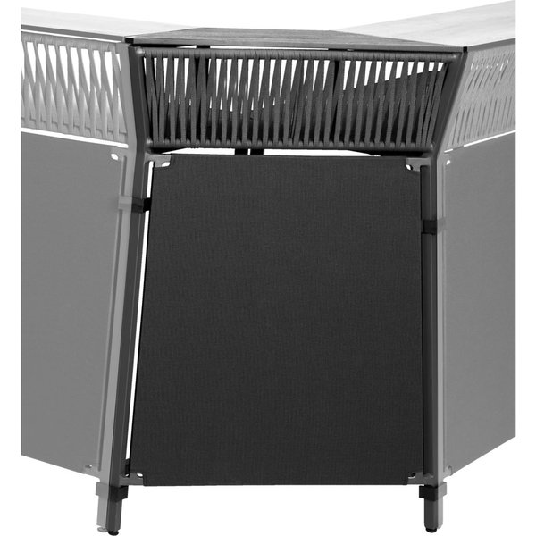 Bancone bar da esterno Baruba ad angolo VEGA; 78x56x115 cm (LxLxH); cemento/antracite