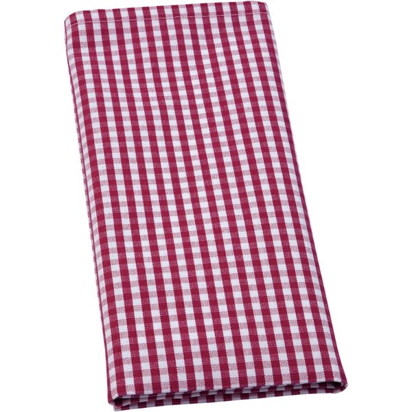 6x ERWIN M. Serviette de table La Villa ; 50x50 cm (lxL); rouge; 6 pièce(s) / Lot