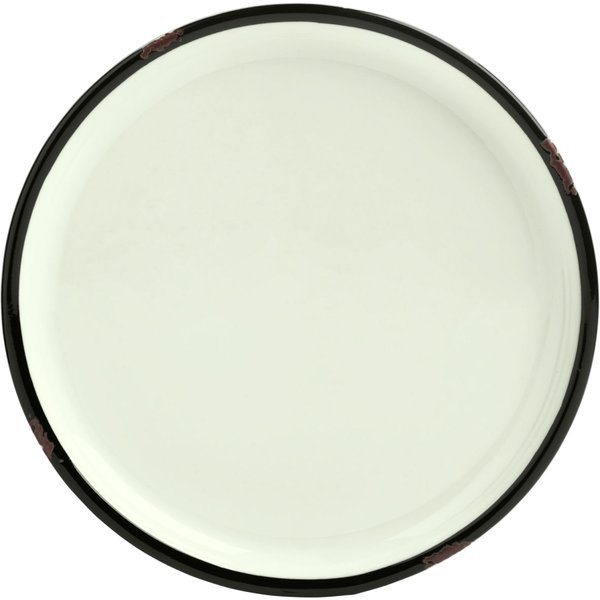 6x VEGA Piatto Liron piano; 16.5x2 cm (ØxH); bianco crema/nero; rotonda; 6 pz. / Pacco