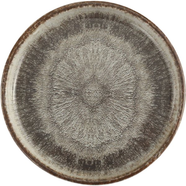 6x Porland Piatto piano Iris con bordo alto; 21.5x2.15 cm (ØxH); grigio/marrone; rotonda; 6 pz. / Pacco