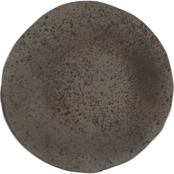 6x Porland Assiette plate Ironstone; 28.5x2.35 cm (ØxH); brun foncé /noir; rond(e); 6 pièce(s) / Lot