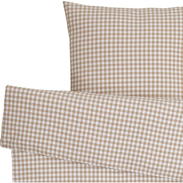 Set copripiumino e federa Tux chiusura a busta ERWIN M.; 135x200 cm (LxL), 80x80 cm (LxL); sabbia