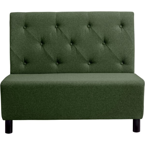 VEGA Panca imbottita Lerida II in tessuto, a due posti; 118x62x102 cm (LxPxH); verde