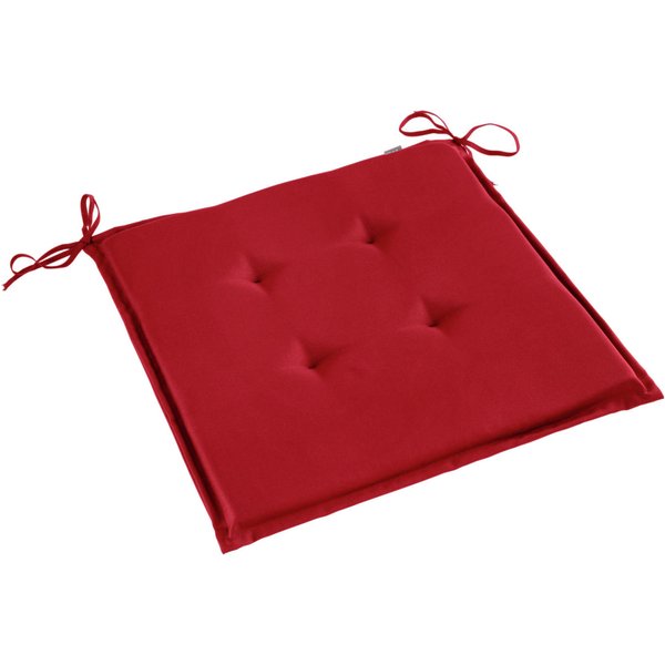 12x ERWIN M. Cuscino per sedia Bono; 40x40x3 cm (LxLxH); rosso; quadrata; 12 pz. / Pacco