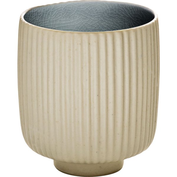 6x Playground Tazza Nara alta con rilievo; 320 ml, 8x9.5 cm (ØxH); grigio; 6 pz. / Pacco