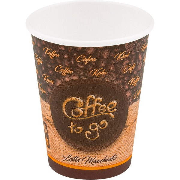 Bicchieri Take Away Caffè americano WIMEX; 420 ml, 9x10.6 cm (ØxH); marrone; 50 pz. / Pacco