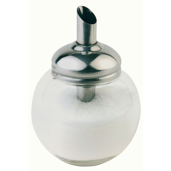 Dosatore zucchero bar APS; 150 ml, 8.5x12 cm (ØxH); argento/trasparente; rotonda