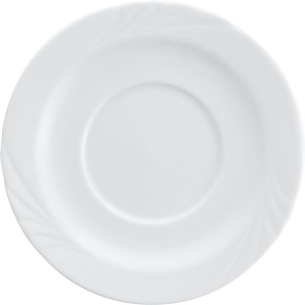 6x PULSIVA Piattino tazza consommè Swing 2.0; 16 cm (Ø); bianco; rotonda; 6 pz. / Pacco