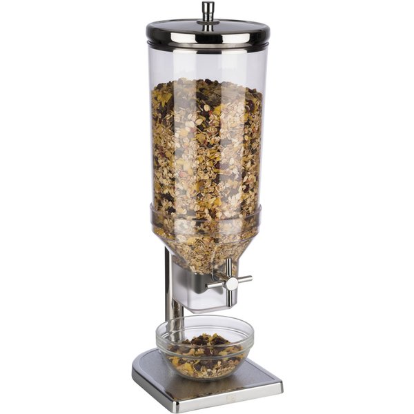 APS Dispenser per cereali Estonia; 4.5 l, 22x17.5x52 cm (LxLxH); argento/trasparente