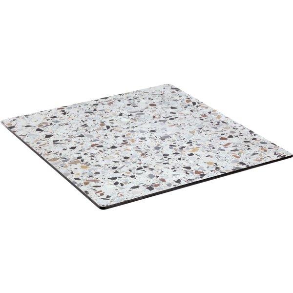 Plateau de table d'extérieur, HPL Lift carré VEGA; 80x80 cm (Lxl); terrazzo; carré(e)
