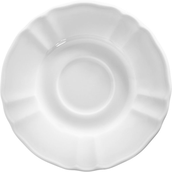6x VEGA Sous-tasse café expresso Amely; 12 cm (Ø); blanc; rond(e); 6 pièce(s) / Lot