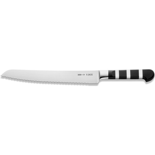 F. Dick Coltello pane 1905; lunghezza lama 21 cm, 34.5 cm (L); argento/nero