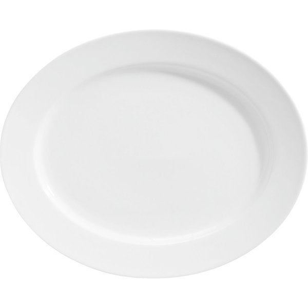 4x VEGA Assiette/plat Reims; 34x27x3.2 cm (LxlxH); blanc; ovale; 4 pièce(s) / Lot