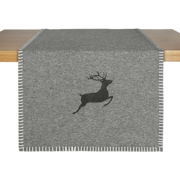 ERWIN M. Chemin de table Cornus ; 40x140 cm (lxL); gris; rectangulaire
