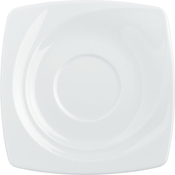 6x VEGA Piattino per tazza consommè Soria; 17x17 cm (LxL); bianco; quadrata; 6 pz. / Pacco
