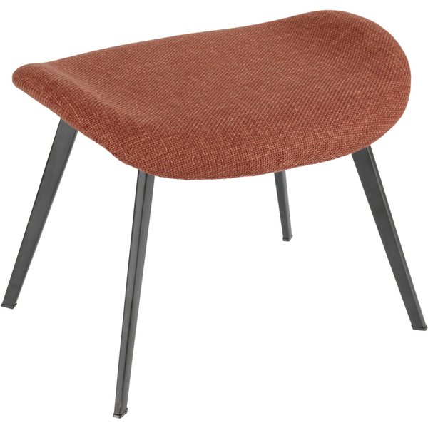 VEGA Sgabello Limea; 56x47x43 cm (LxPxH); seduta marrone ruggine, struttura nero; rettangolare