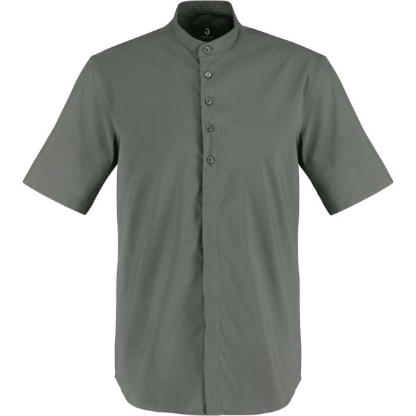 JOBELINE Camicia da uomo Lani Maniche corte; Taglia 45/46; grigio scuro