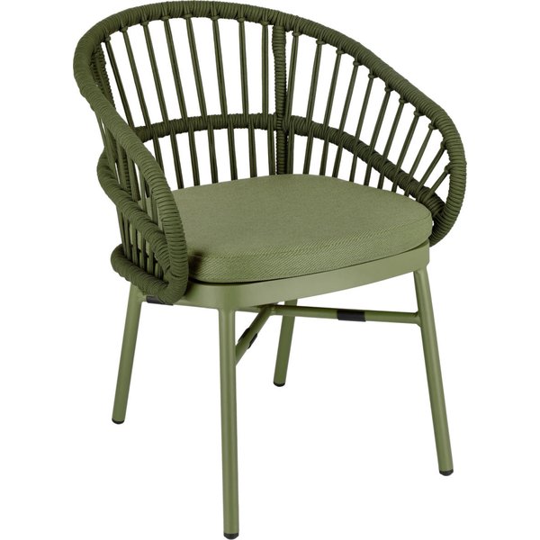 Sedia da esterno Pina VEGA; 56x61x77 cm (LxPxH); verde oliva; 2 pz. / Pacco