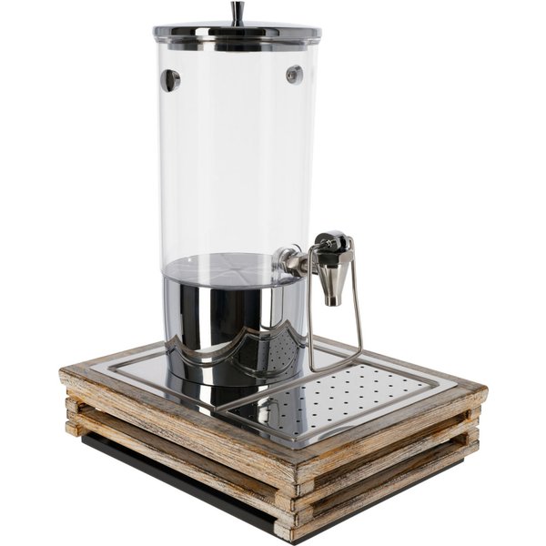 VEGA Dispenser succhi Natchez singolo, GN 1/2, 4l; 37x31x50.8 cm (LxLxH); bianco vintage/trasparente/acciaio inox