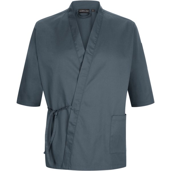 JOBELINE Giacca da cuoco giapponese Yuki; Taglia 64; grigio/blu