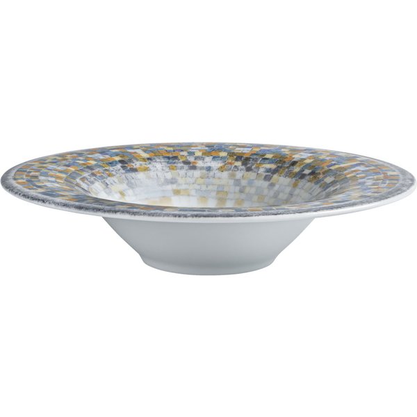 4x VEGA Assiette à pâtes Terra Mosaic; 60 cl, 30 cm (Ø); bleu/blanc/orange; rond(e); 4 pièce(s) / Lot